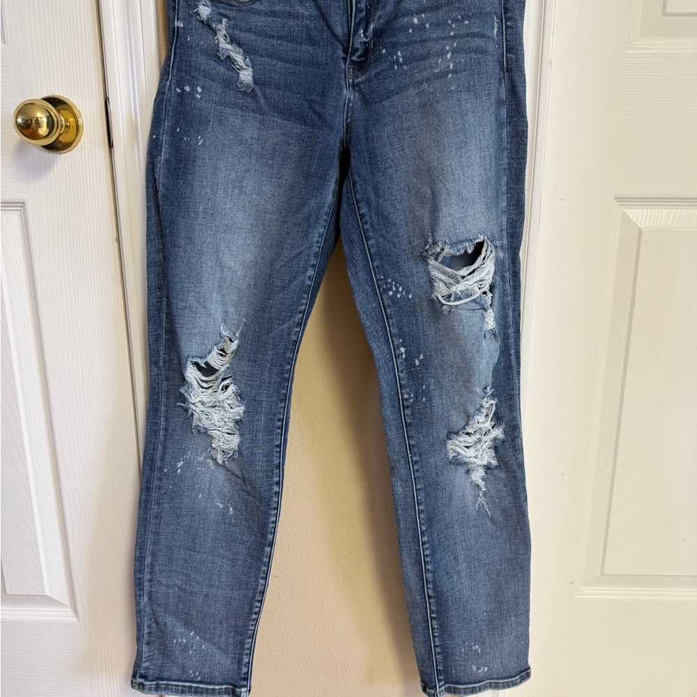 Judy Blue distressed Boyfriend Jeans 10 9